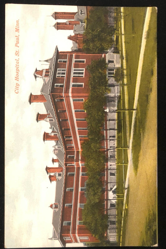 City Hospital, St. Paul Minn. Vintage Postcard