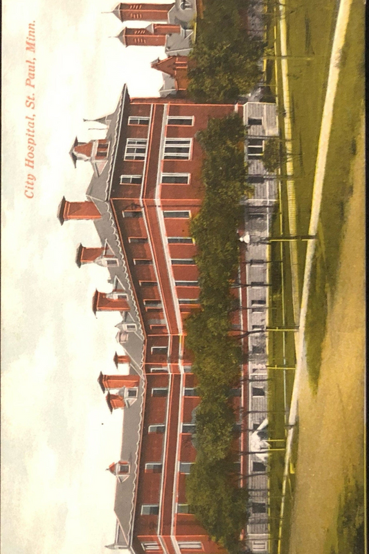 City Hospital, St. Paul Minnesota - Vintage Postcard