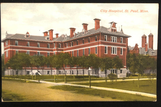 City Hospital, St. Paul Minn. Vintage Postcard