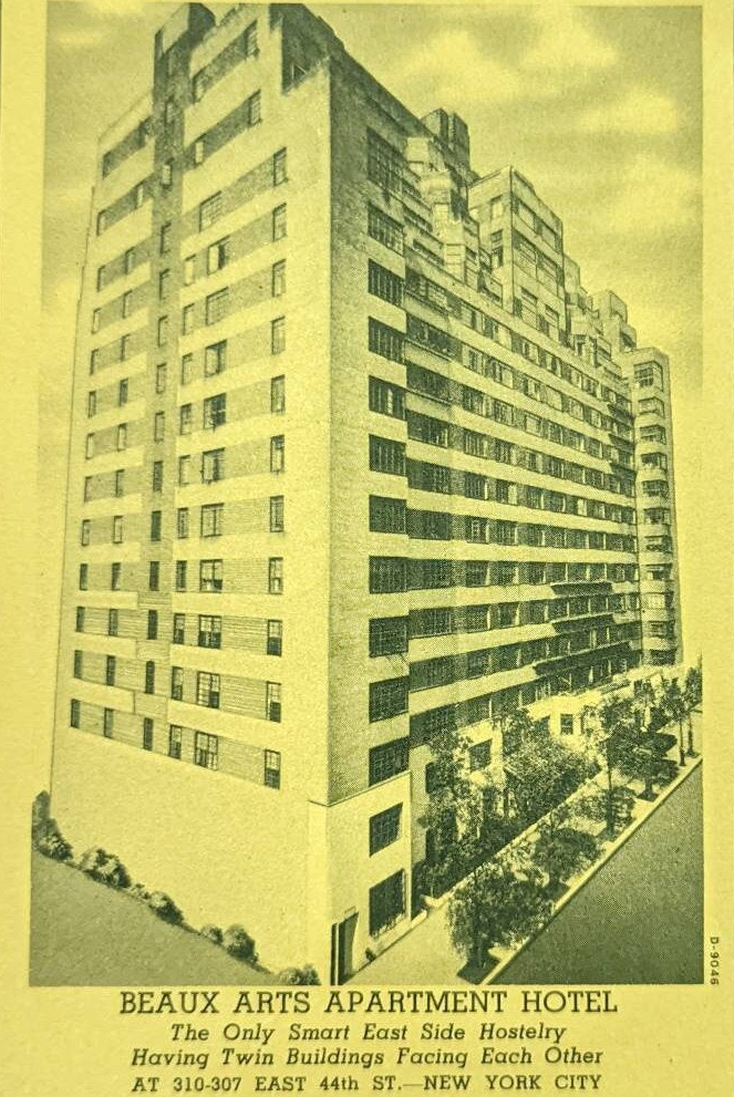 Beaux Arts Apartment Hote, New York City, New York - Vintage Postcard