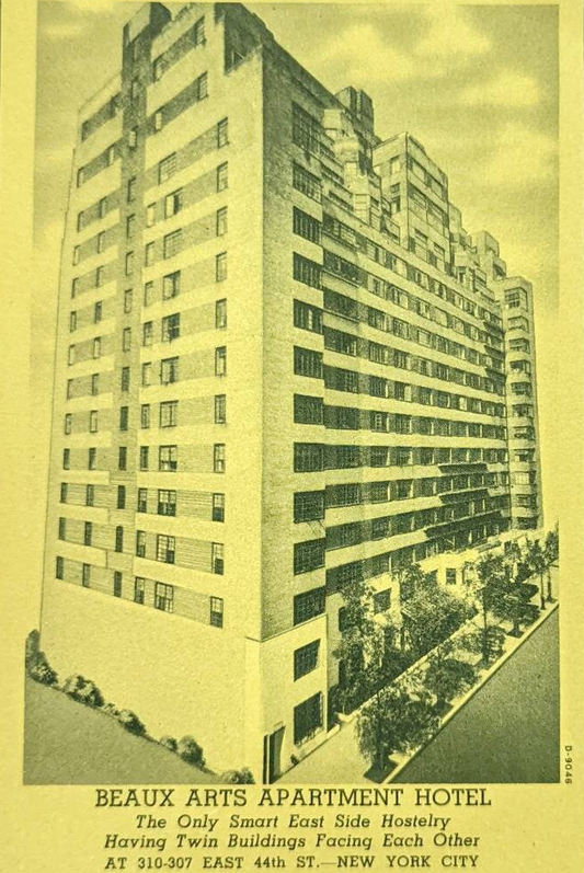 Beaux Arts Apartment Hote, New York City, New York - Vintage Postcard