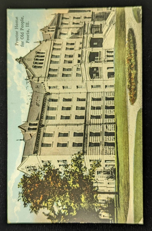 Proctor Home for Old People, Peoria, Illinois - Vintage Postcard