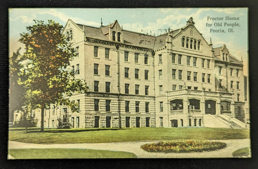 Proctor Home for Old People, Peoria, Illinois - Vintage Postcard