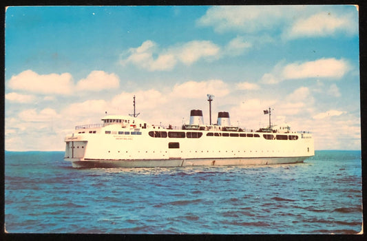 The Vactionland - Michigan State Ferry - Vintage Postcard