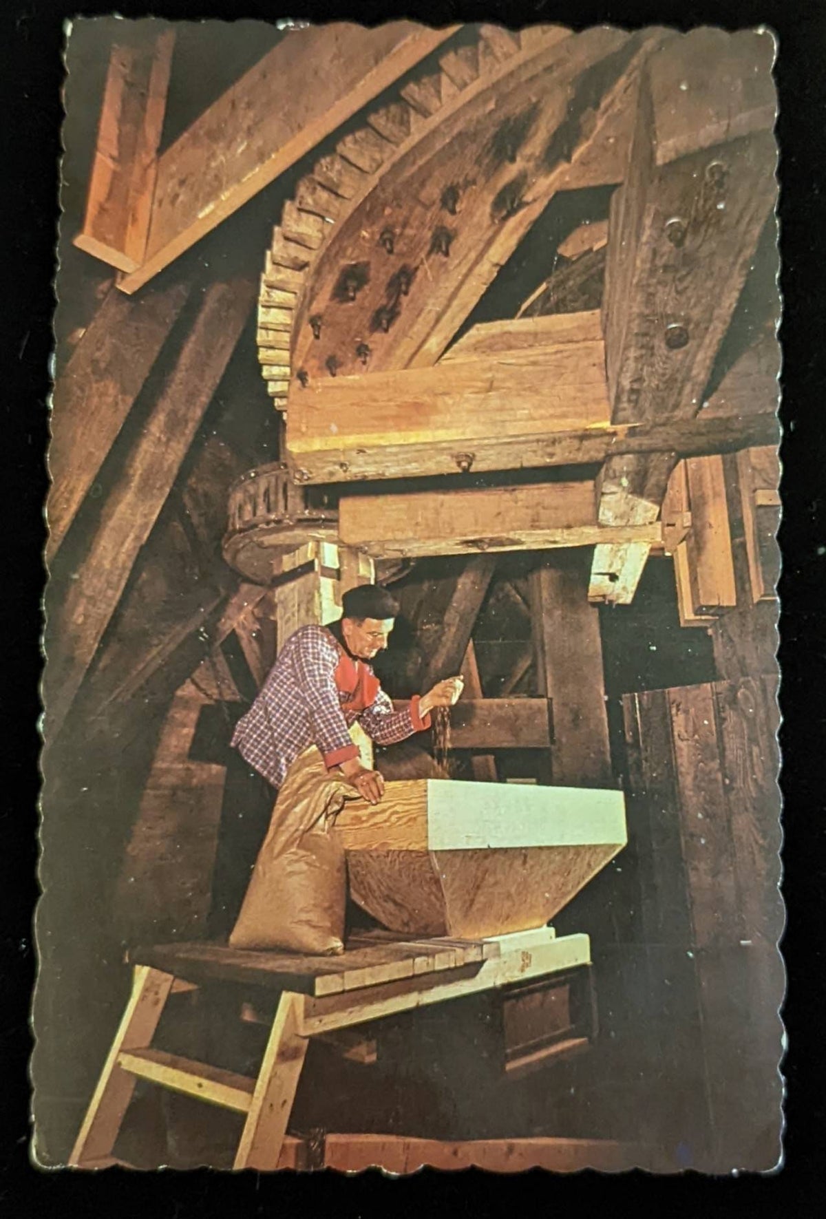 Vintage postcard of the old mill, Holland, MI