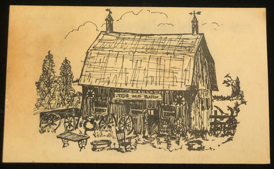Traverse City Michigan This Old Barn Antiques Vintage Postcard