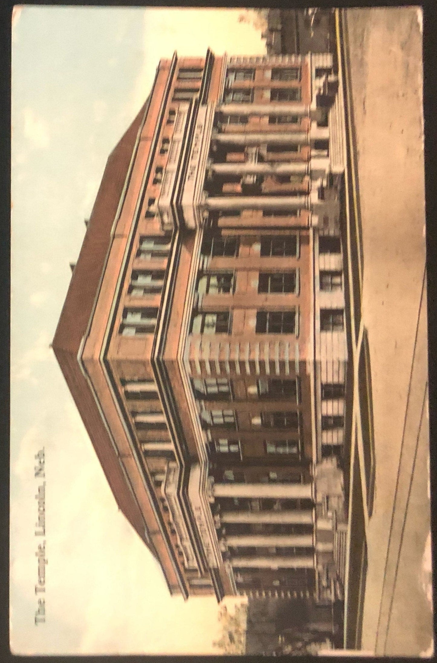 The Temple University Lincoln, Nebraska - Early 1900s Vintage Postcard