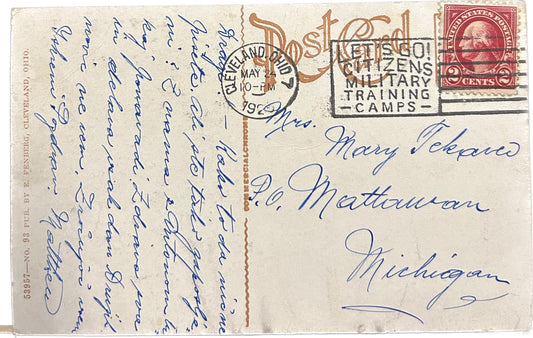 St. John's Cathedral - Cleveland Sixth City - 1925 Postcard