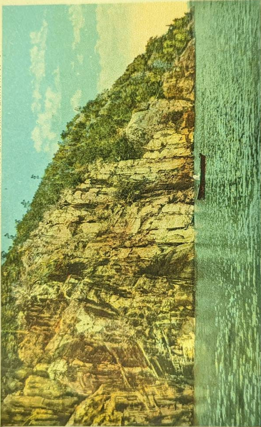 The Palisades of Lake Champlain, New York - Vintage Postcard