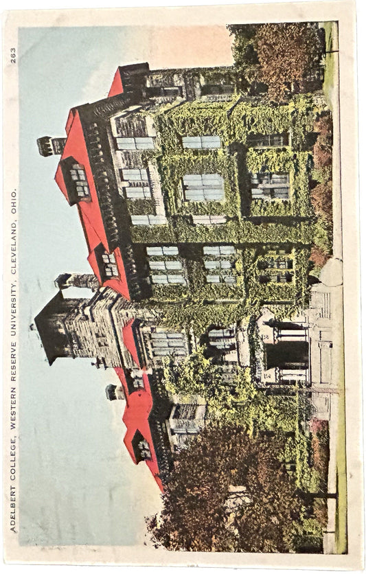 Adelbert College, Western Reserve University- Cleveland, Ohio- Vintage Postcard