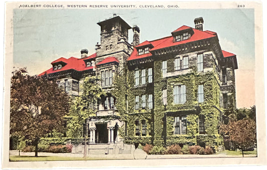 Adelbert College, Western Reserve University- Cleveland, Ohio- Vintage Postcard