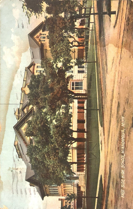 East Side High School - Minneapolis Minnesota - 1909 Postcard