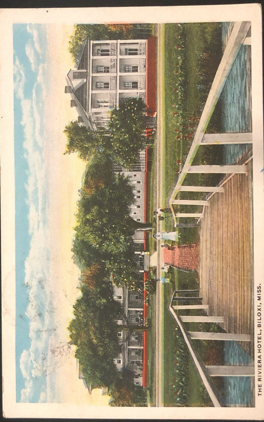 The Riviera Hotel, Biloxi, Mississippi Vintage Postcard