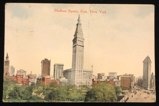 Madison Square, East, New York- Vintage Postcard
