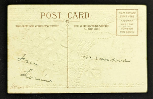 A Message of Love - Vintage Valentine Postcard