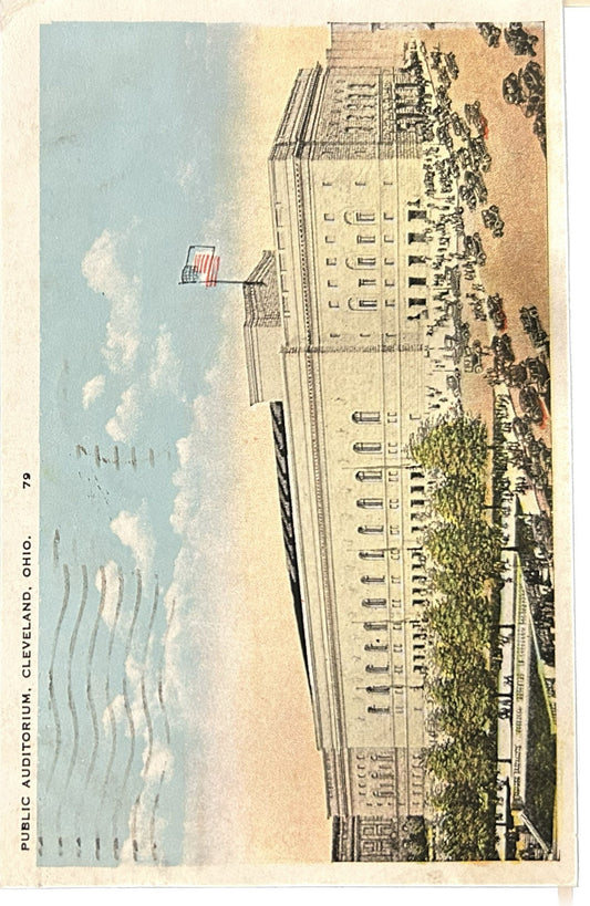 Public Auditorium, Cleveland, Ohio- Vintage Postcard