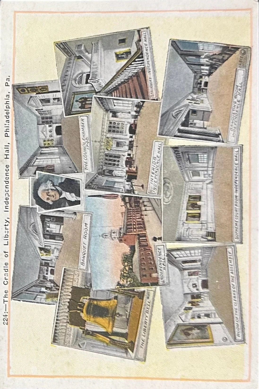 The Cradle of Liberty - Independence Hall - Philadelphia, Pa.- Vintage Postcard