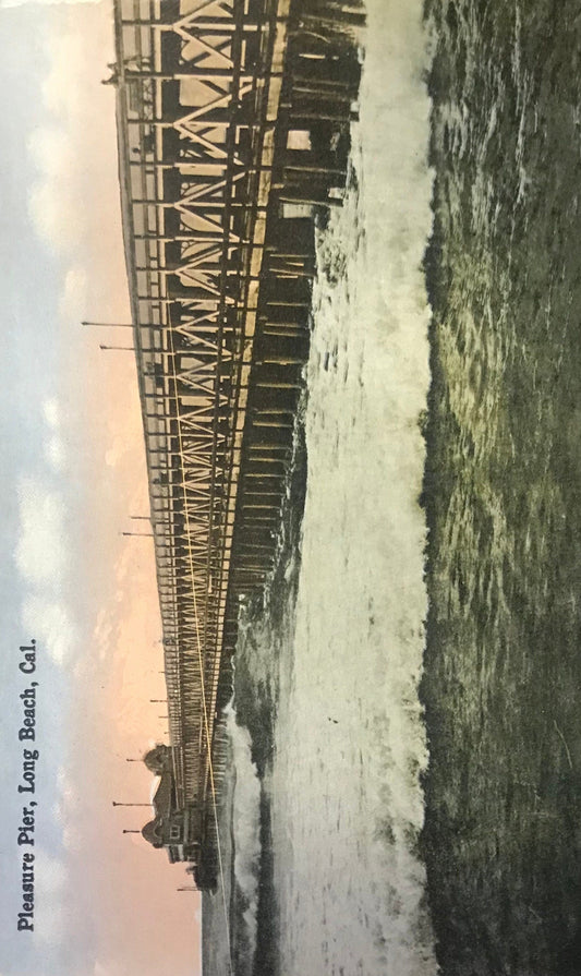 Pleasure Pier - Long Beach, California - 1930s Postcard