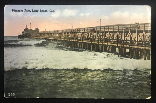 Pleasure Pier - Long Beach, California - 1930s Postcard