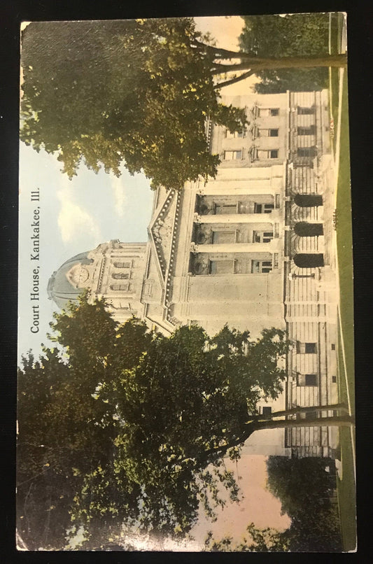 Court House, Kankakee, Illinois - Vintage Postcard