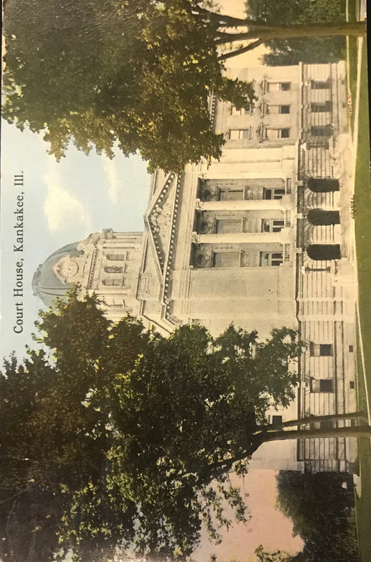 Court House, Kankakee, Illinois - Vintage Postcard