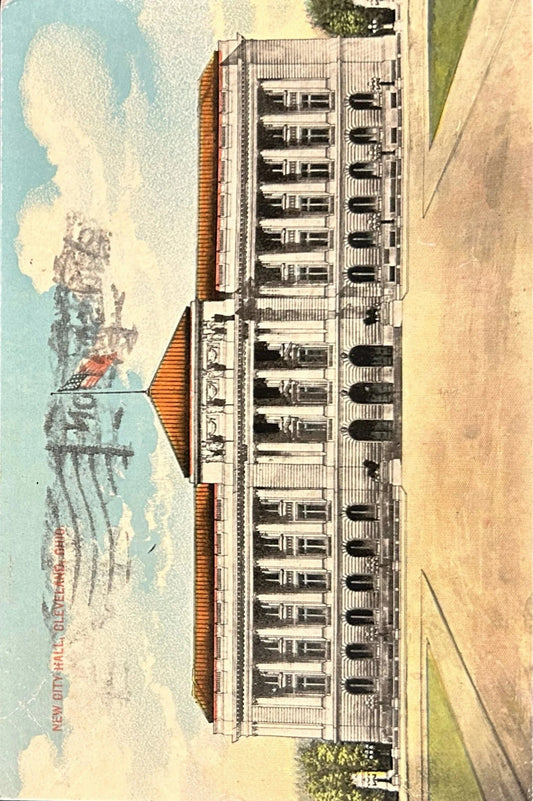 New City Hall - Cleveland, Ohio - 1917 Postcard