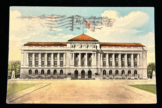New City Hall - Cleveland, Ohio - 1917 Postcard