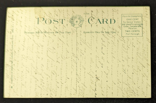 Interior View, Post Office, Cleveland, Ohio - Vintage Postcard