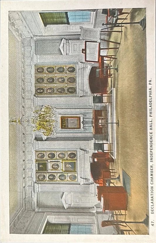 Declaration Chamber - Independence Hall - Philadelphia, PA.- 1910s Postcards