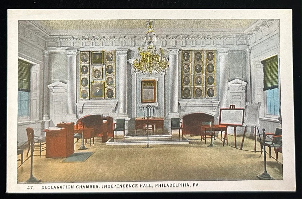 Declaration Chamber - Independence Hall - Philadelphia, PA.- 1910s Postcards