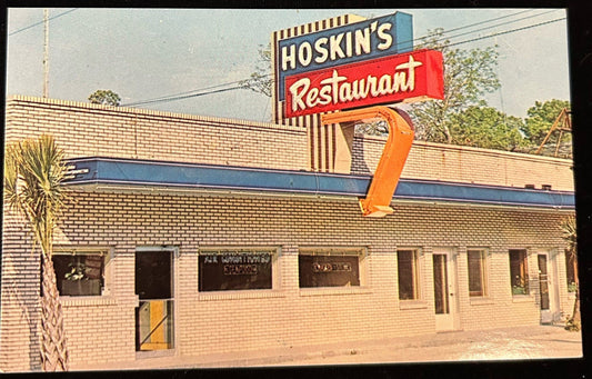 Hoskin's Restaurant- Ocean Drive, South Carolina- Vintage 1960s Postcard