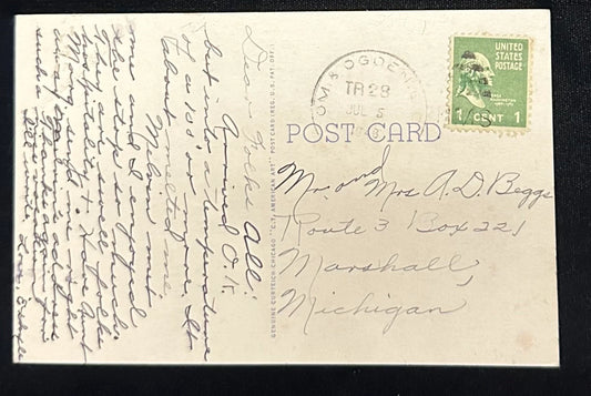 Business Section of North Platte, Nebraska - Vintage Postcard