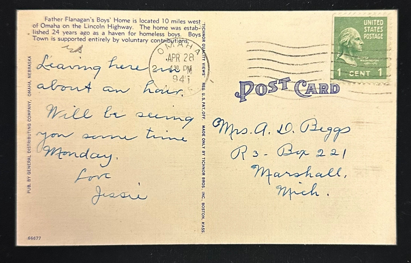 Boys Town, Nebraska - Vintage Postcard
