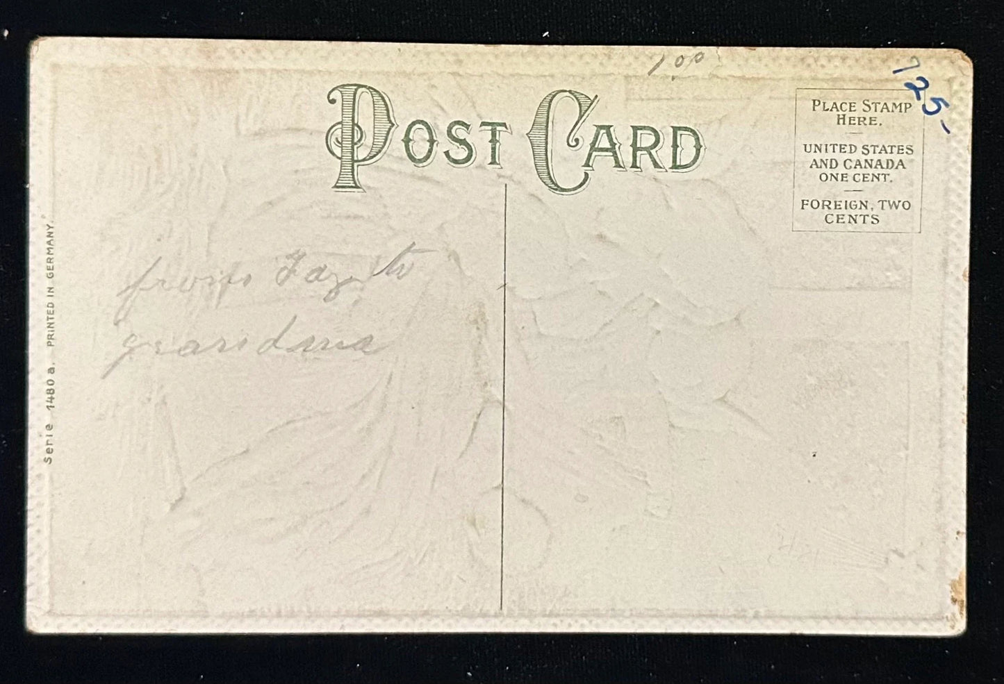 Angels Looking in the Manger at Baby Jesus -  A Merry Christmas to You - Vintage Postcard