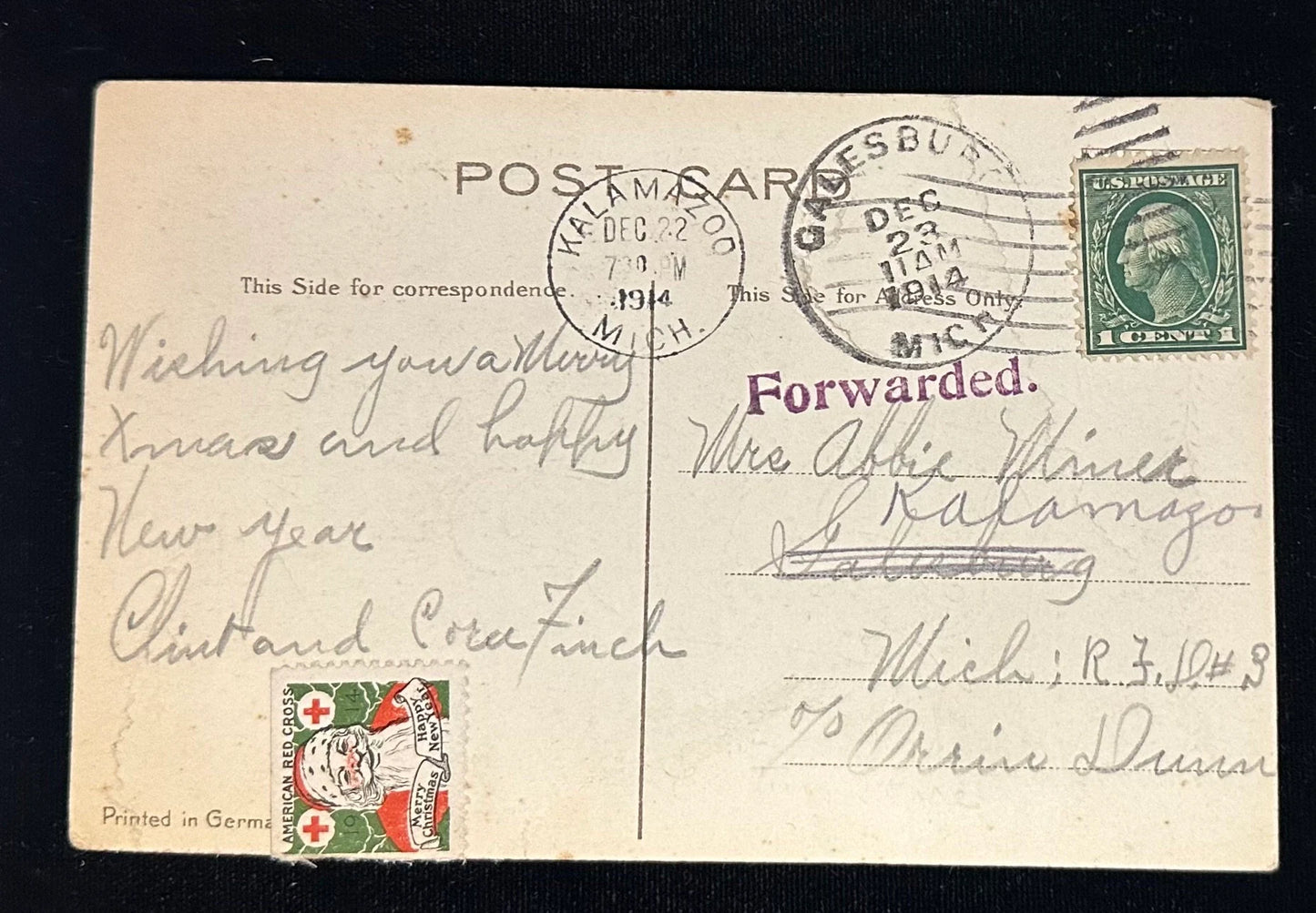 Christmas Greetings - Vintage Postcard