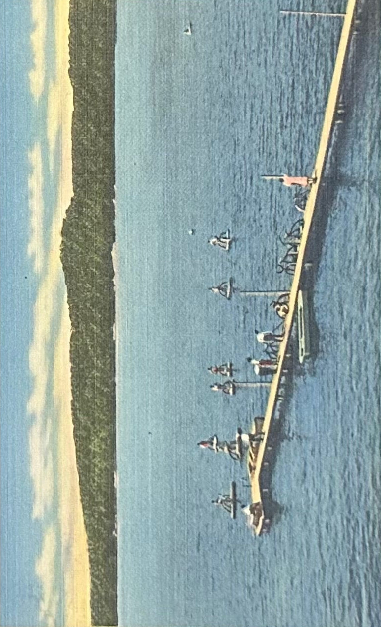 Pier and Puddle Boats on Lake Caroga, New York - Vintage Postcard