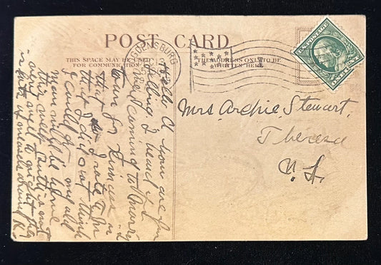 Baby Jesus and Prayer with Mary & Angels - A Merry Christmas - Vintage Postcard 1909