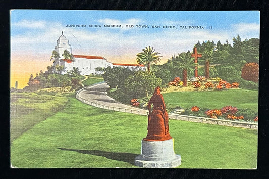 Junipero Serra Museum- Old Town, San Diego, California - Vintage Postcard