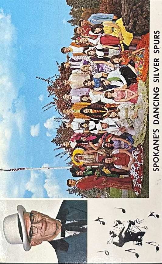 Spokane's Dancing Silver Spurs, Washington - Vintage 1950s Postcard