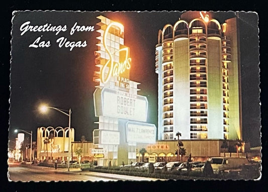 Greetings from Las Vegas Sands Hotel- Vintage Postcard of Sands Hotel and Casino