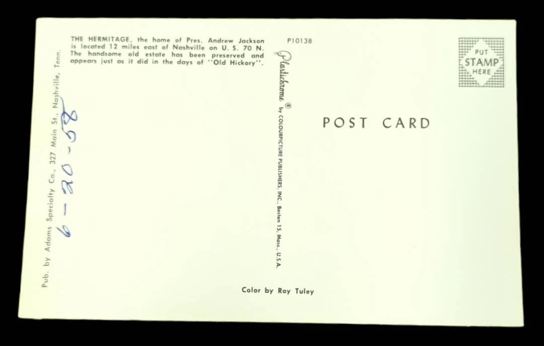 The Hermitage, Nashville, Tennessee - Vintage Postcard
