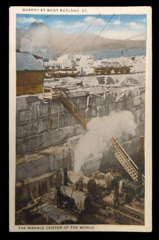 Quarry at West Rutland, Vermont - Vintage Postcard