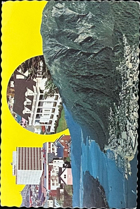 An Aerial View of Juneau, Alaska's Capital - Vintage Postcard