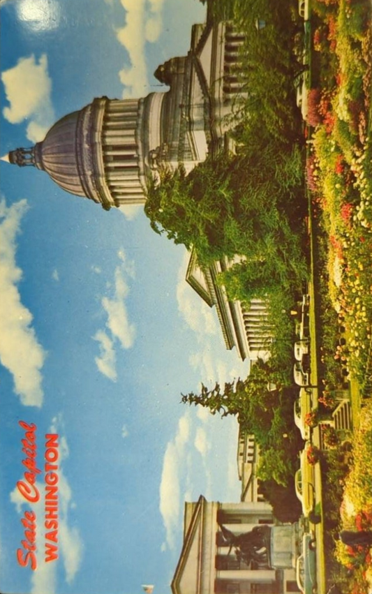 State Capitol in Olympia, Washington - Vintage 1950s Postcard