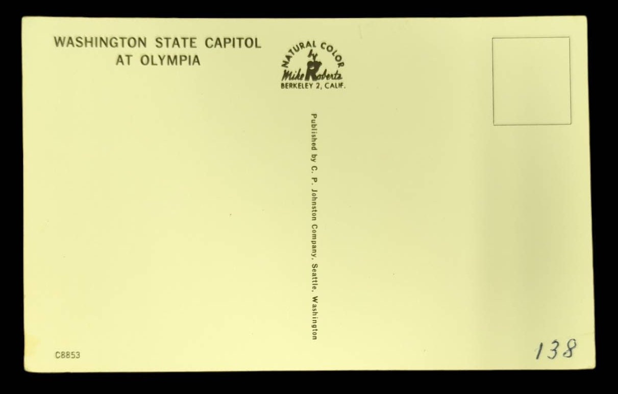 State Capitol in Olympia, Washington - Vintage 1950s Postcard