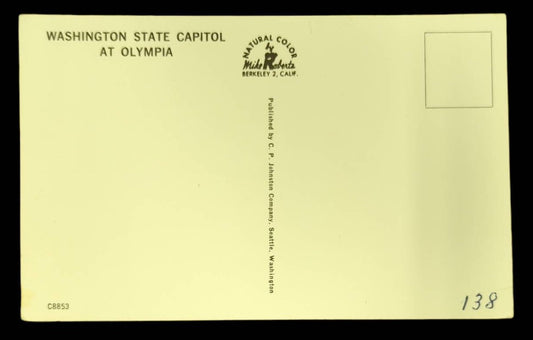 State Capitol in Olympia, Washington - Vintage 1950s Postcard