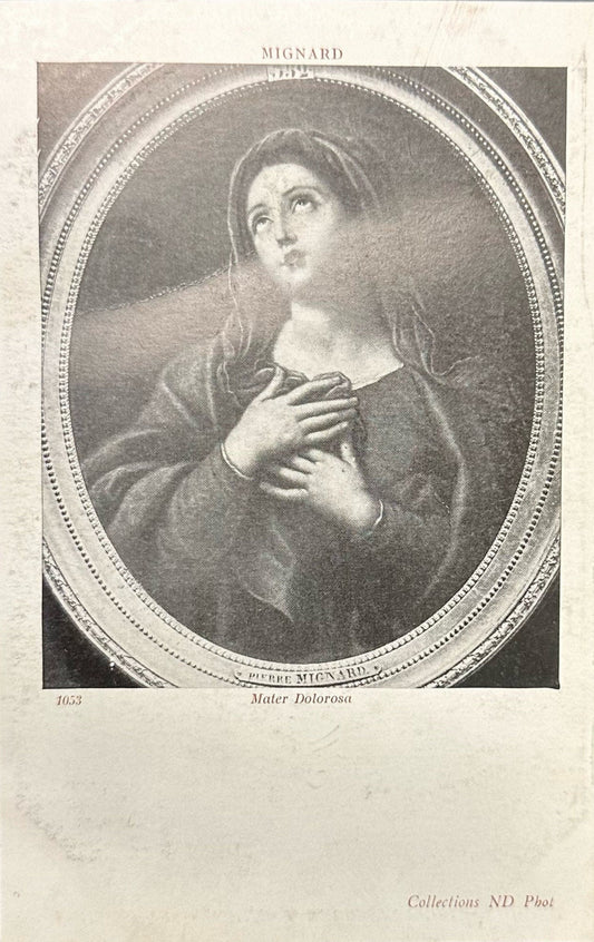 Mater Dolorosa - Mignard - Italian- Vintage Postcard