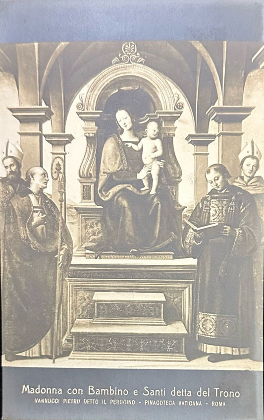 Madonna con Bambino e Santi detta del Trono - 1920s - Vintage Postcard