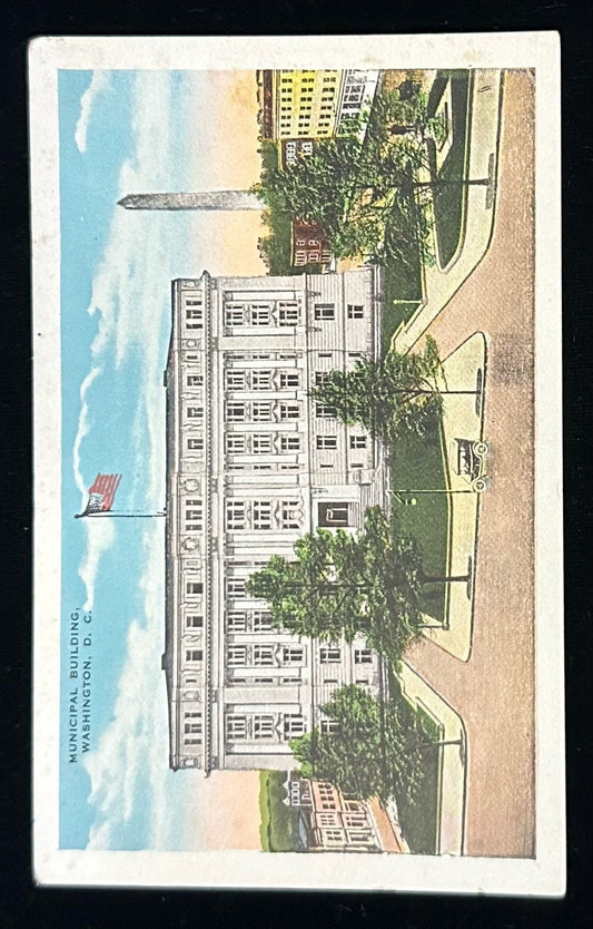 Municipal Building Washington, D.C., Maryland - Vintage 1950s Postcard