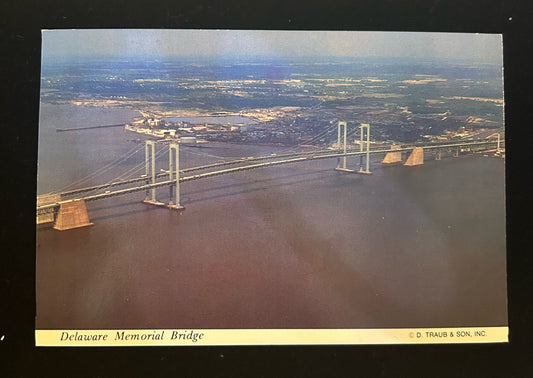 Delaware Memorial Bridge - Wilmington, Delaware- 1990 Postcard
